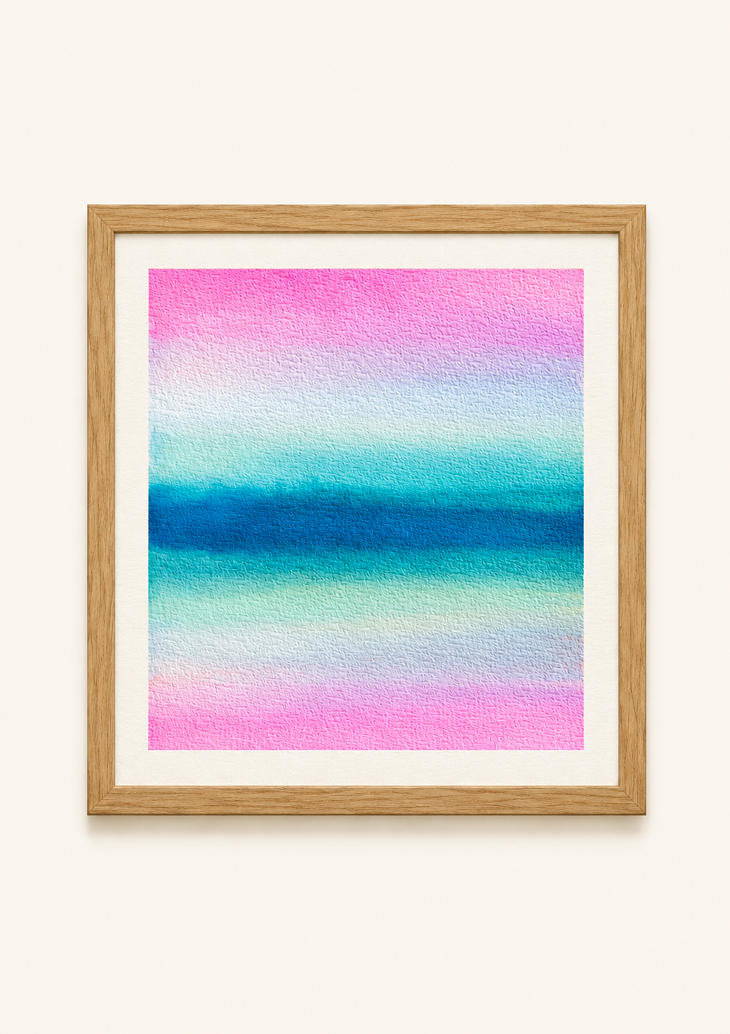 Aqua Pulse — Aquarelle originale — 20x20 cm