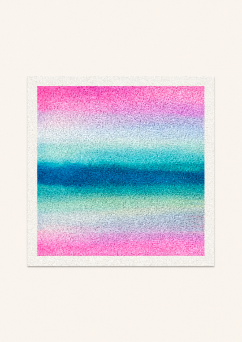 Aqua Pulse — Aquarelle originale — 20x20 cm