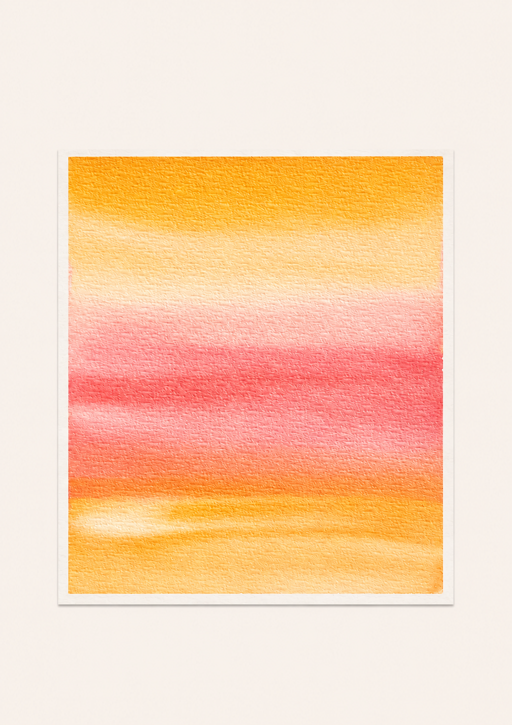 Peach Glow — Aquarelle originale — 20x20 cm