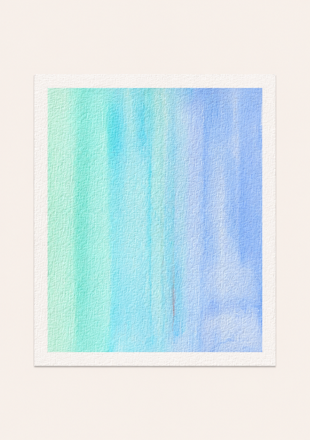 Blue Whisper — Aquarelle originale — 20x20 cm