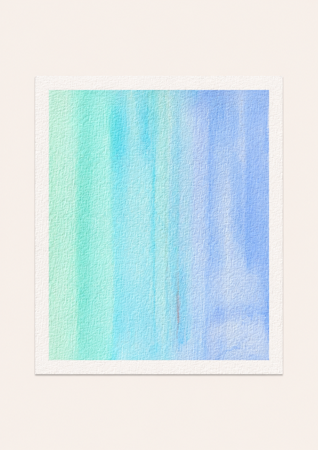 Blue Whisper — Aquarelle originale — 20x20 cm