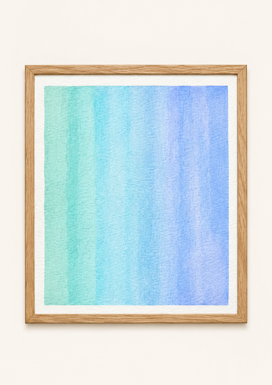 Blue Whisper — Aquarelle originale — 20x20 cm