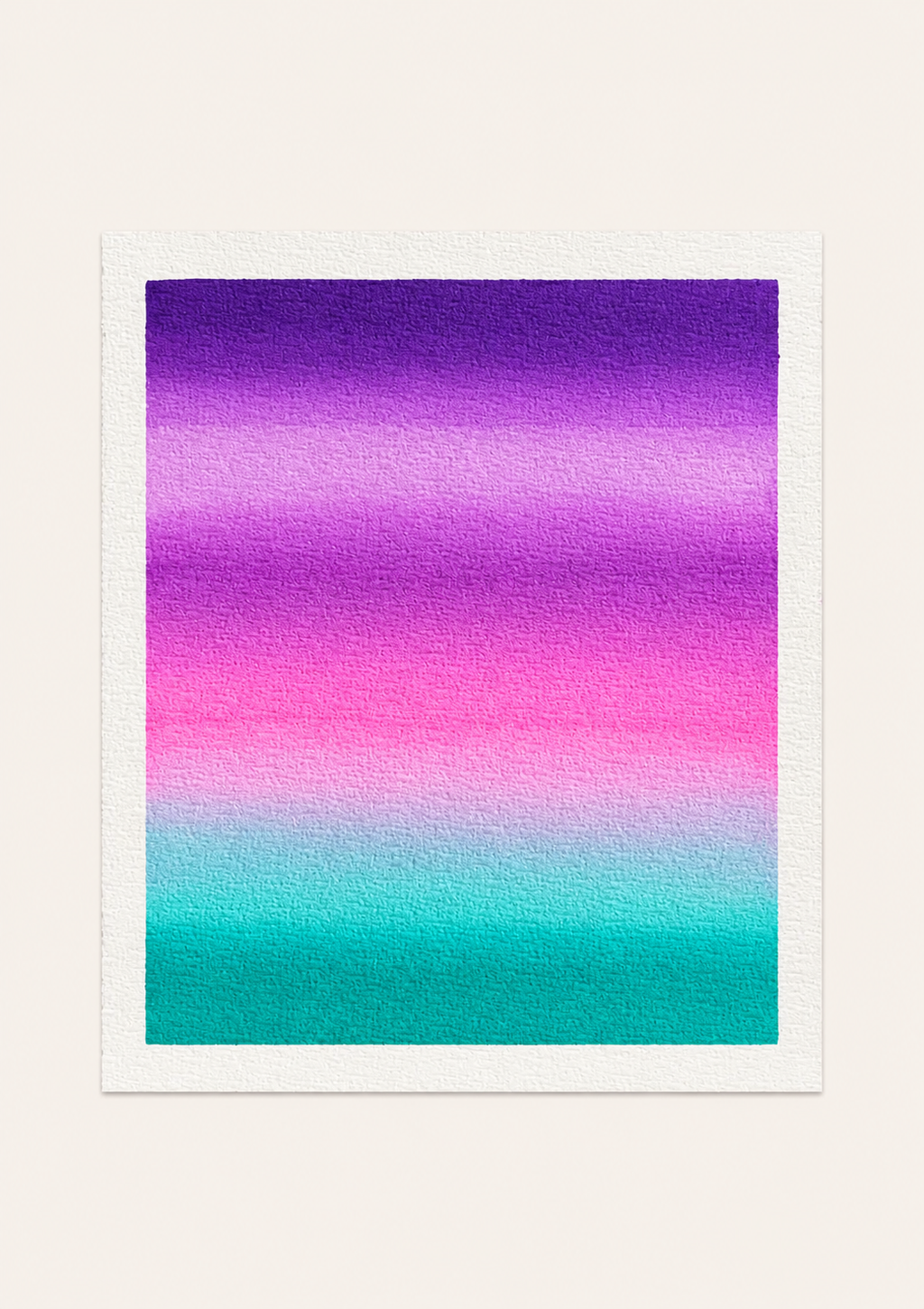 Violet Lagoon — Aquarelle originale — 20x20 cm