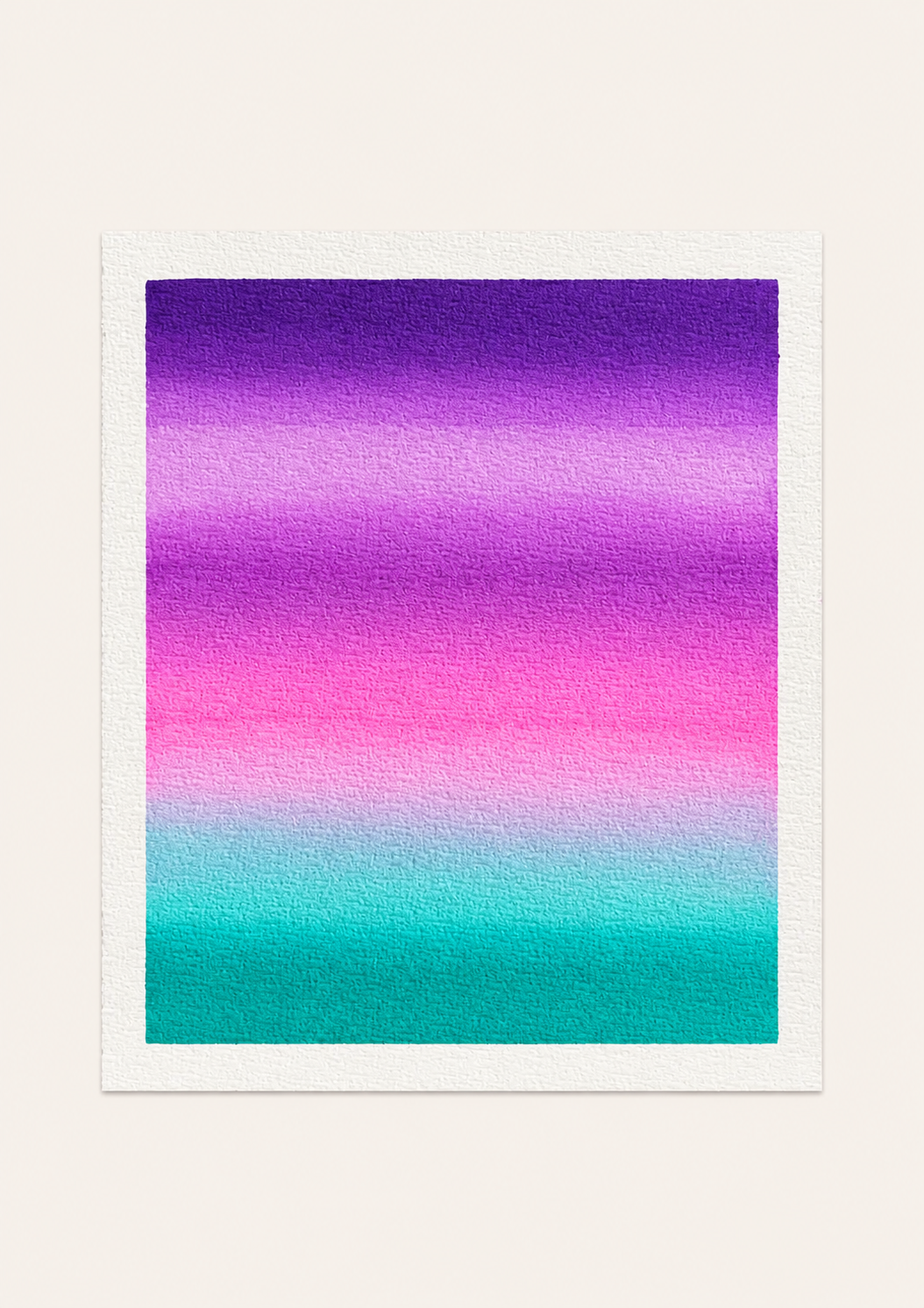 Violet Lagoon — Aquarelle originale — 20x20 cm