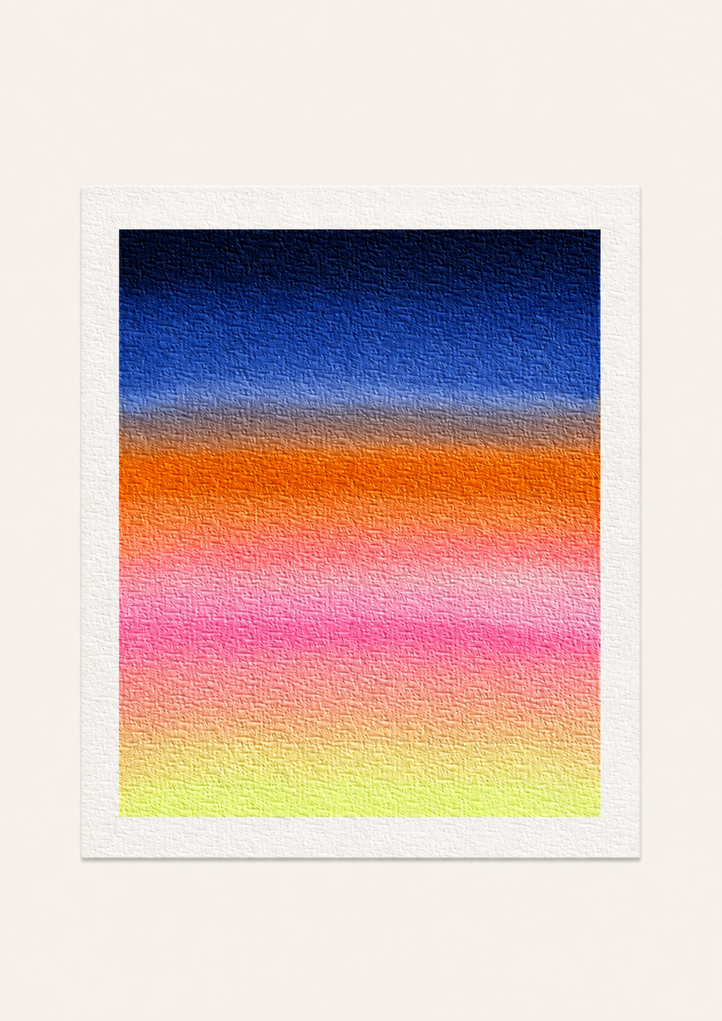 Neon Horizon — Aquarelle originale — 20x20 cm