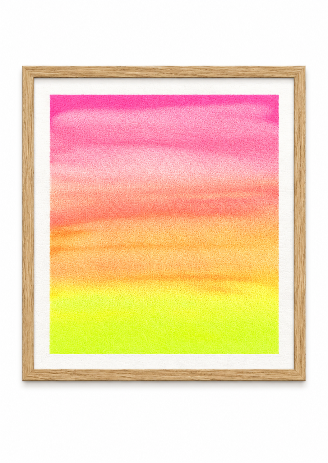 Electric Sunset — Aquarelle originale — 20x20 cm
