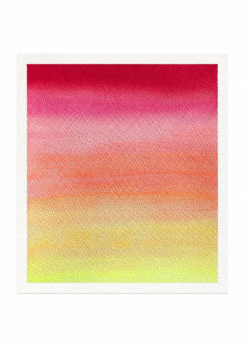 Crimson Dawn — Aquarelle originale — 20x20 cm