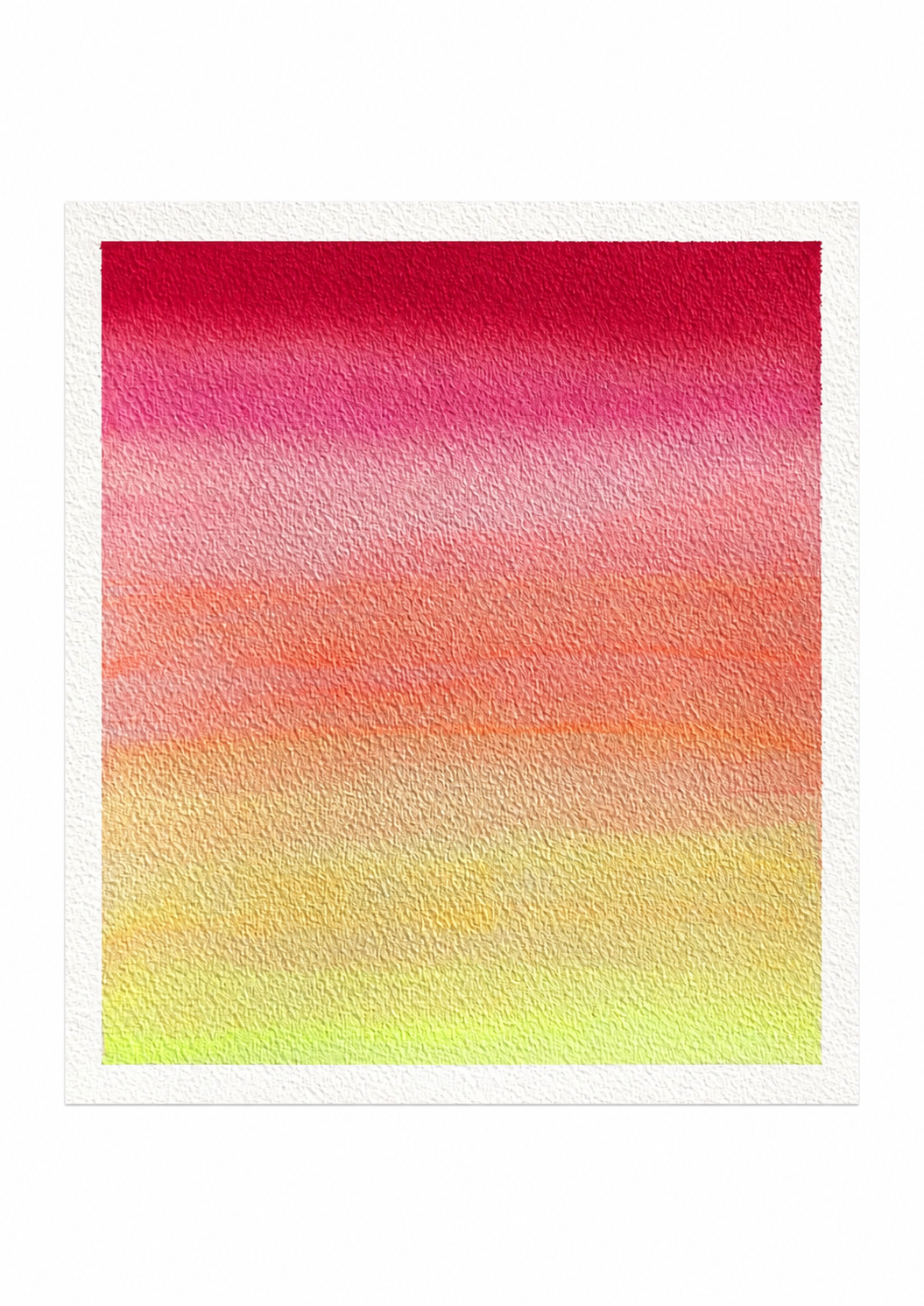 Crimson Dawn — Aquarelle originale — 20x20 cm