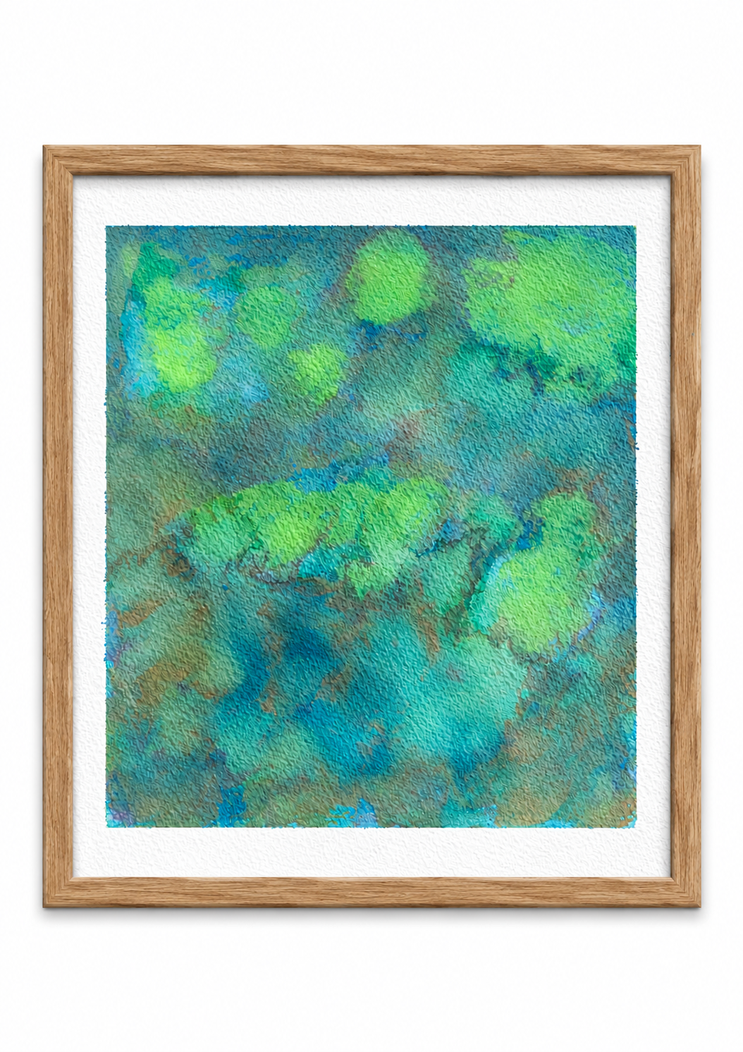 Cadre en Chêne - pour aquarelles 20x20 cm