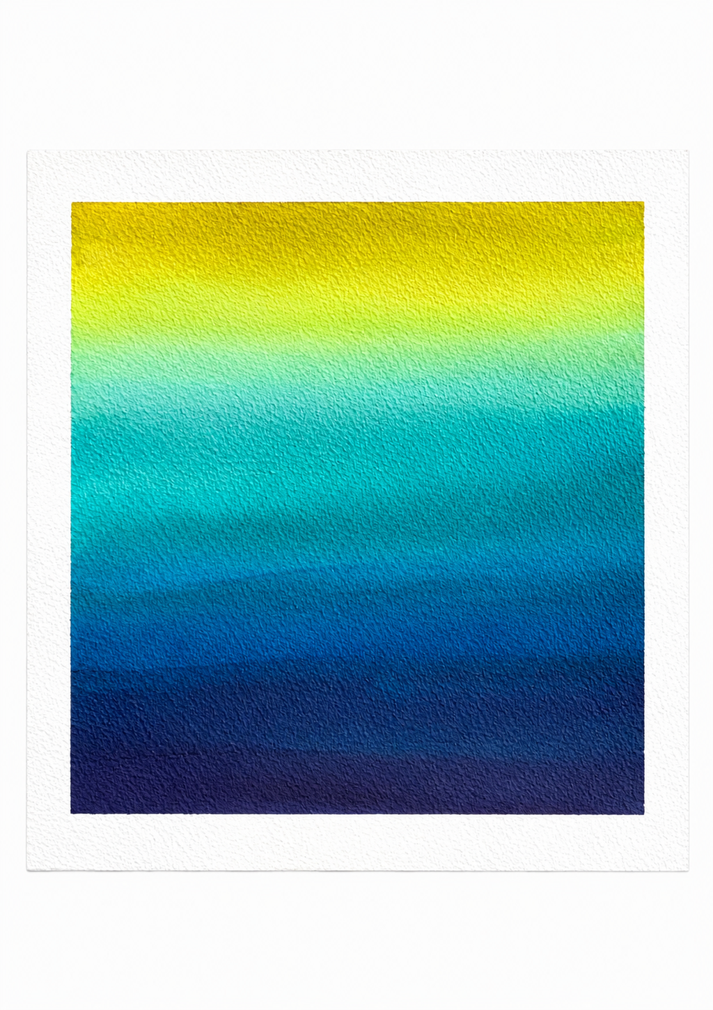 Golden Depth — Aquarelle originale — 20x20 cm