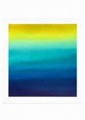 Golden Depth — Aquarelle originale — 20x20 cm