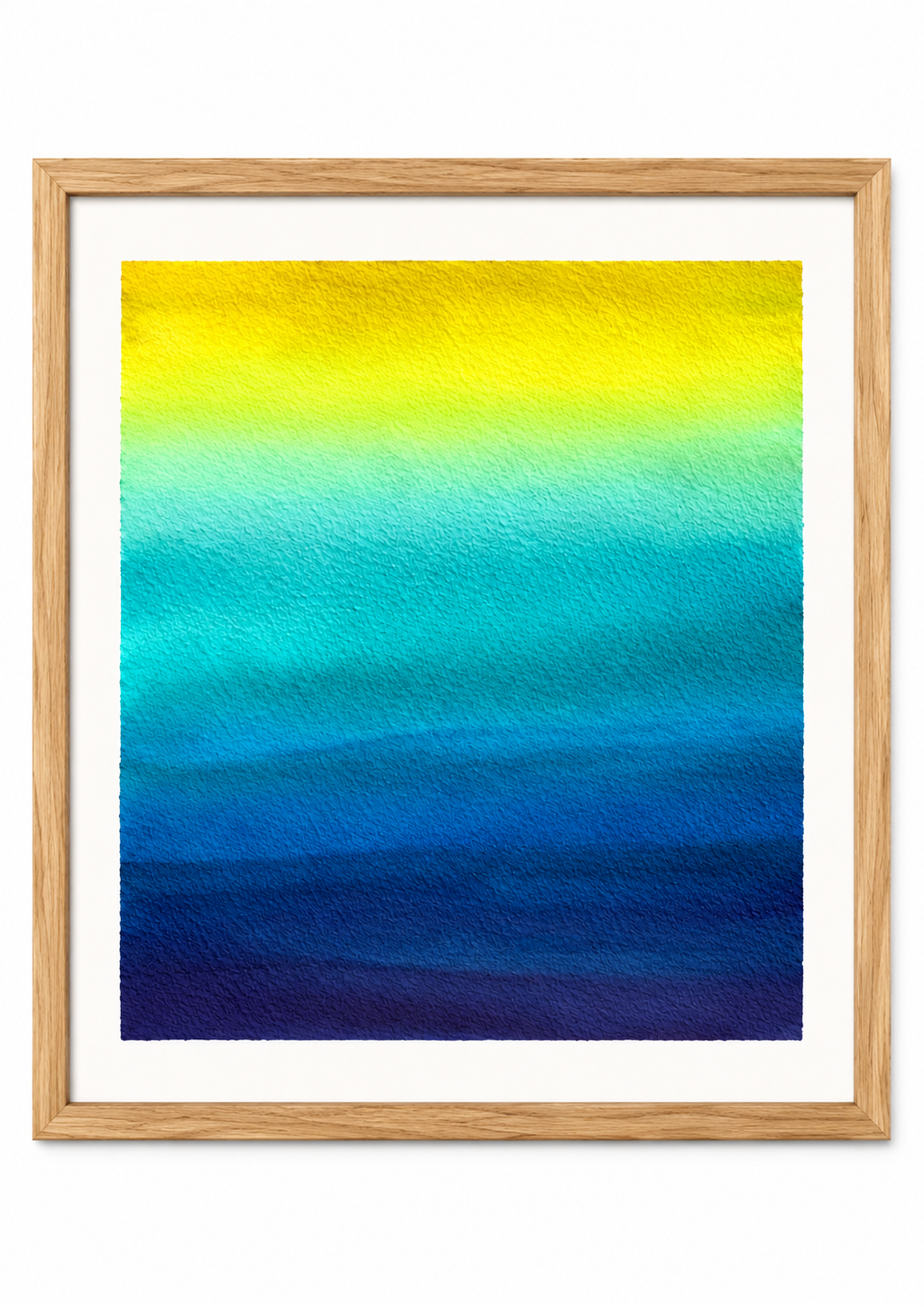 Golden Depth — Aquarelle originale — 20x20 cm