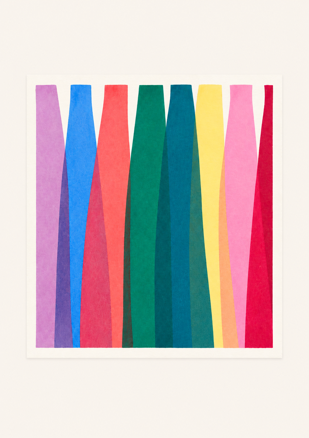 Ritmo Arcoíris — Acrylique originale — 30x30 cm