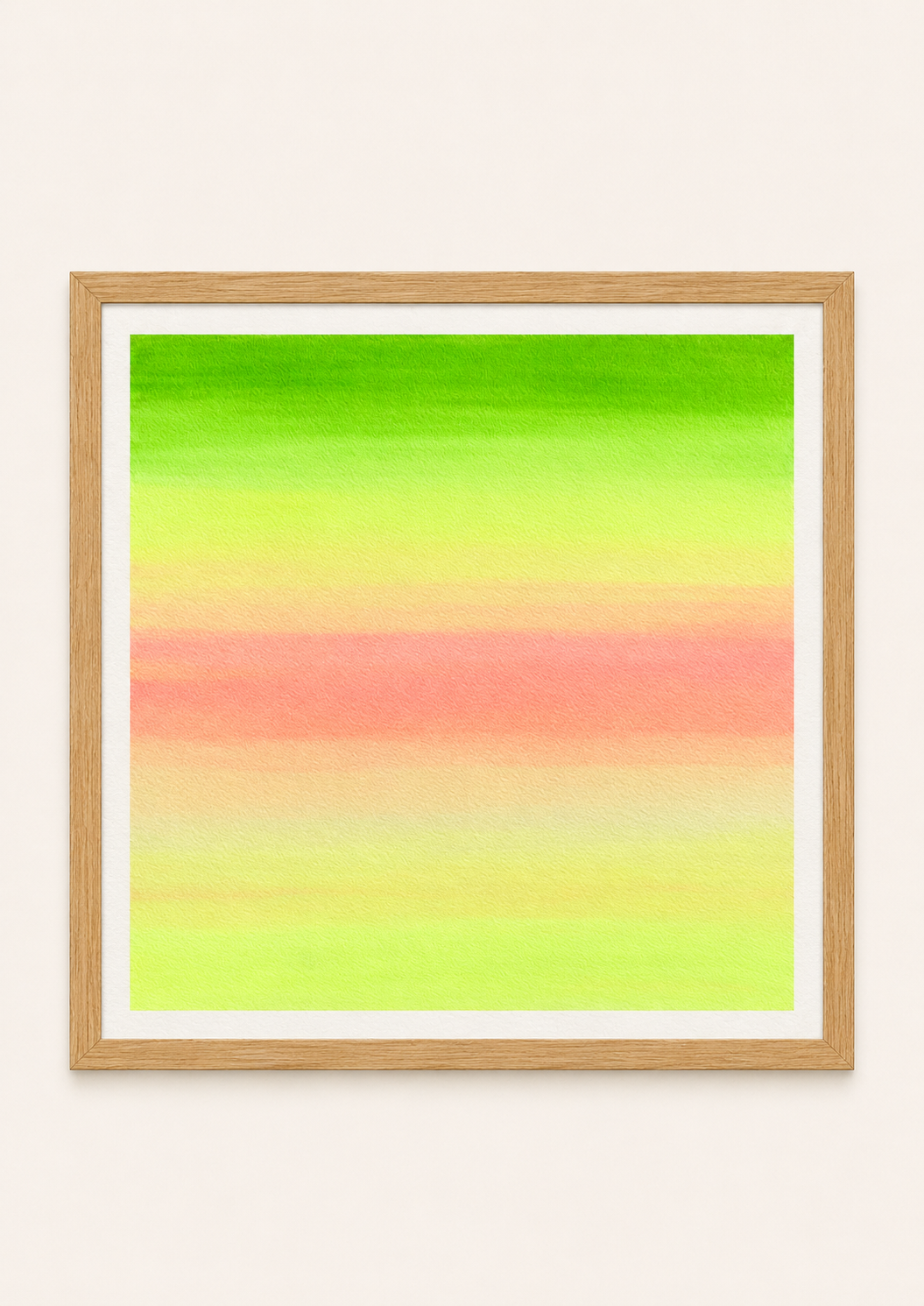 Tropical Harmony — Aquarelle originale — 30x30 cm