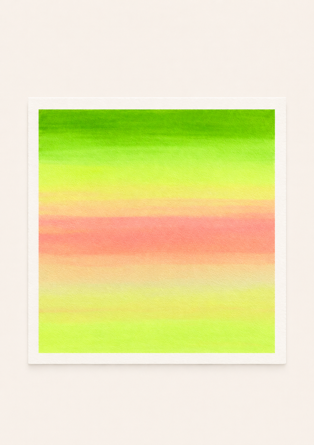 Tropical Harmony — Aquarelle originale — 30x30 cm