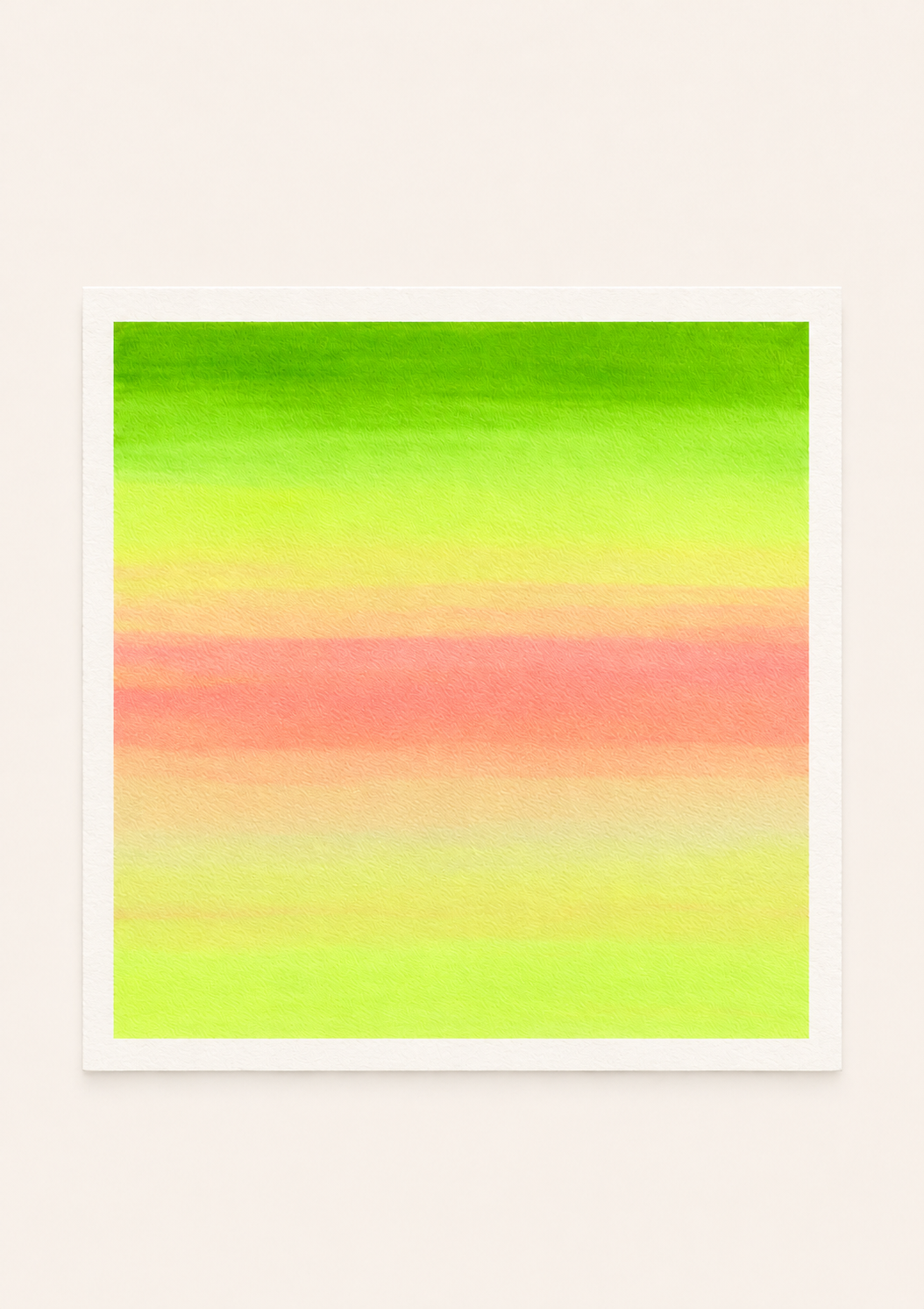 Tropical Harmony — Aquarelle originale — 30x30 cm