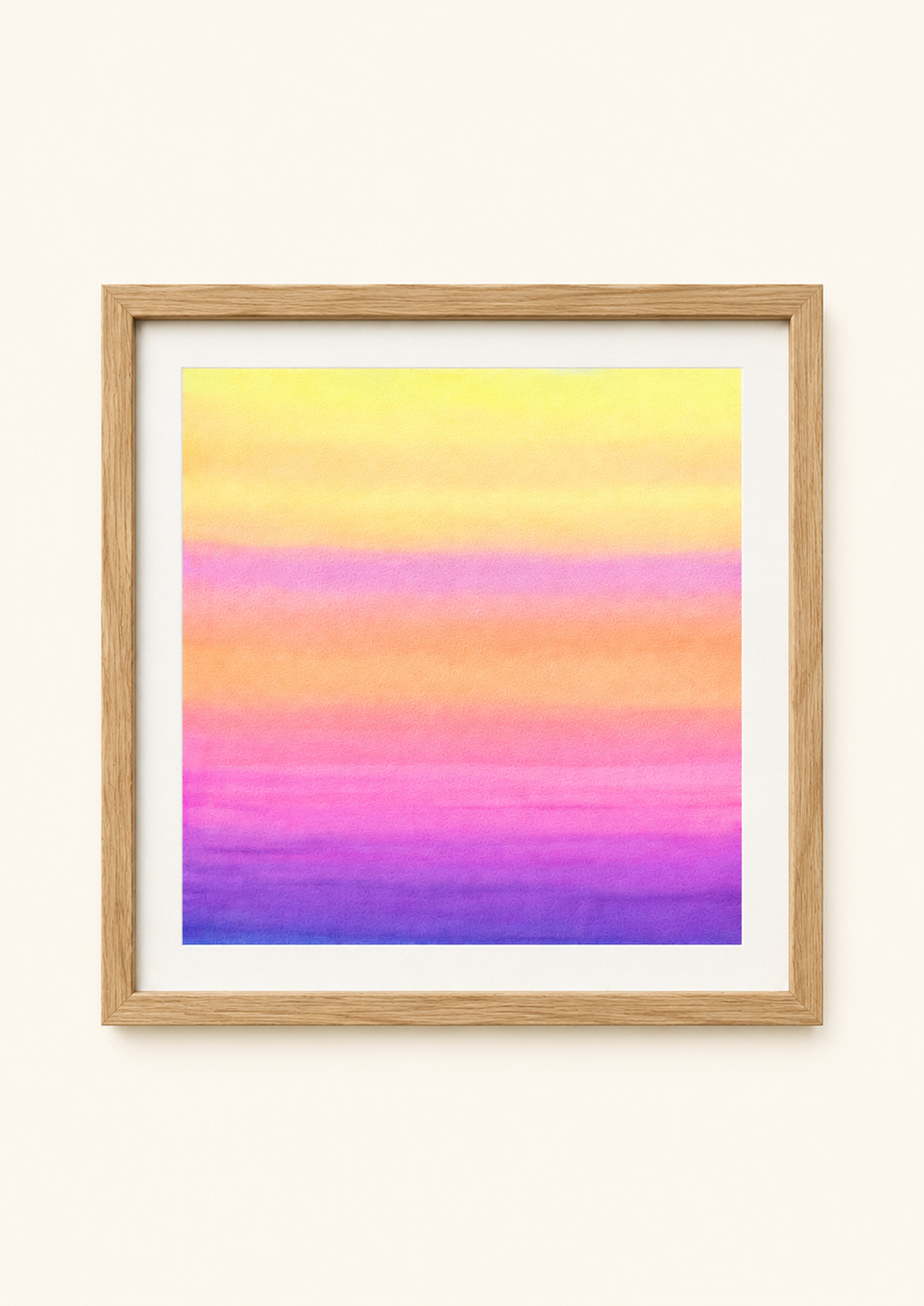 Pastel Glow — Aquarelle originale — 30x30 cm