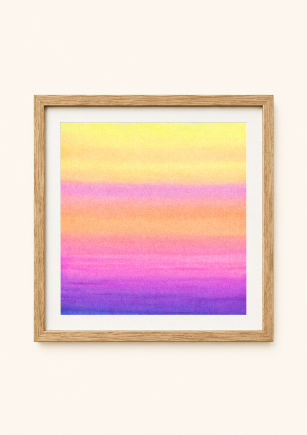 Pastel Glow — Aquarelle originale — 30x30 cm