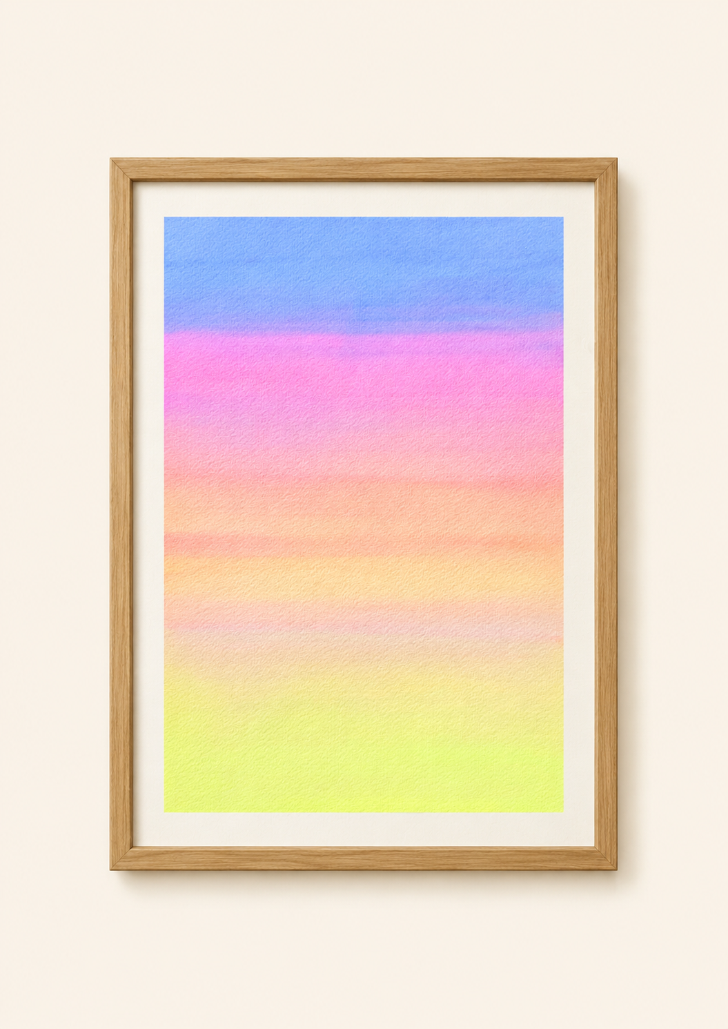 Pastel Glow — Aquarelle originale — A4