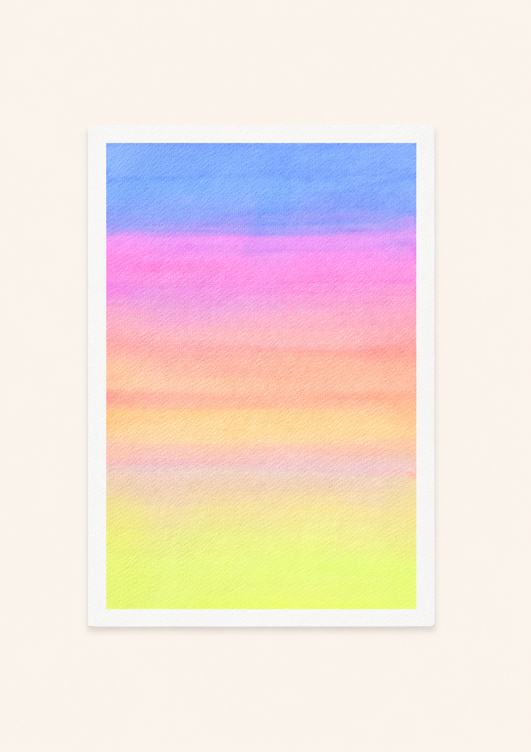 Pastel Glow — Aquarelle originale — A4
