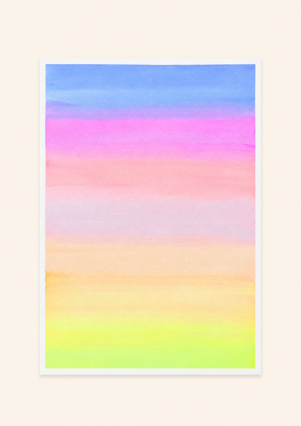 Pastel Glow — Aquarelle originale — A3