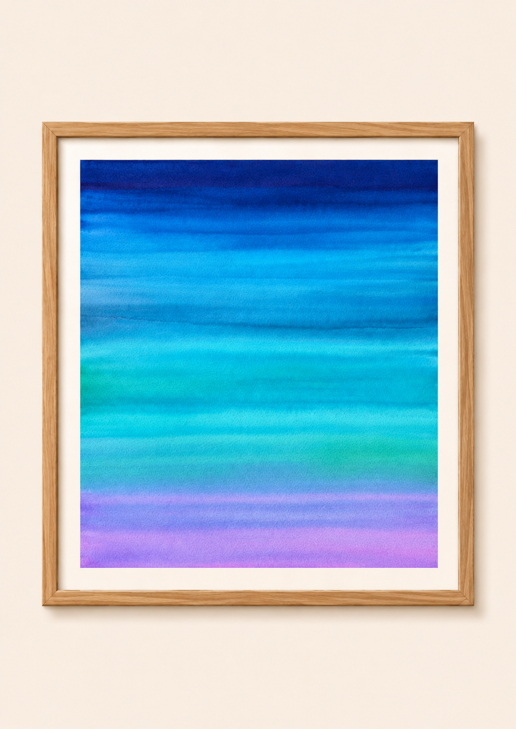 Ocean Storm — Aquarelle originale — 30x30 cm