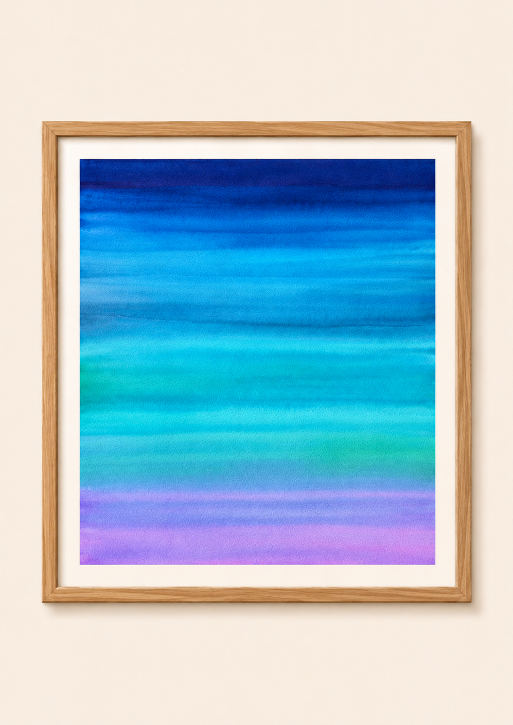 Ocean Storm — Aquarelle originale — 30x30 cm