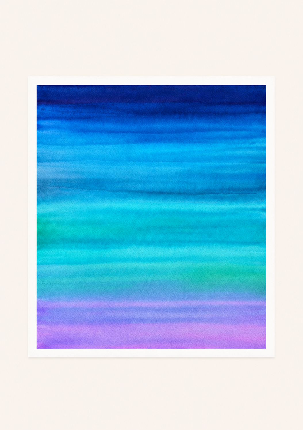 Ocean Storm — Aquarelle originale — 30x30 cm