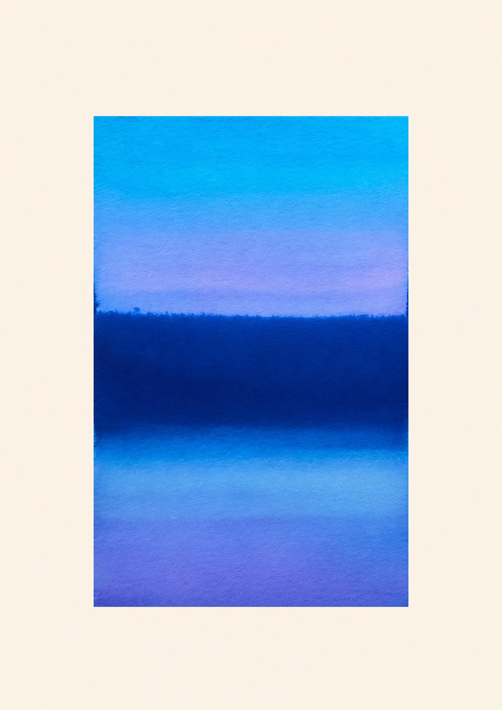 Blue Horizon — Aquarelle originale — A5