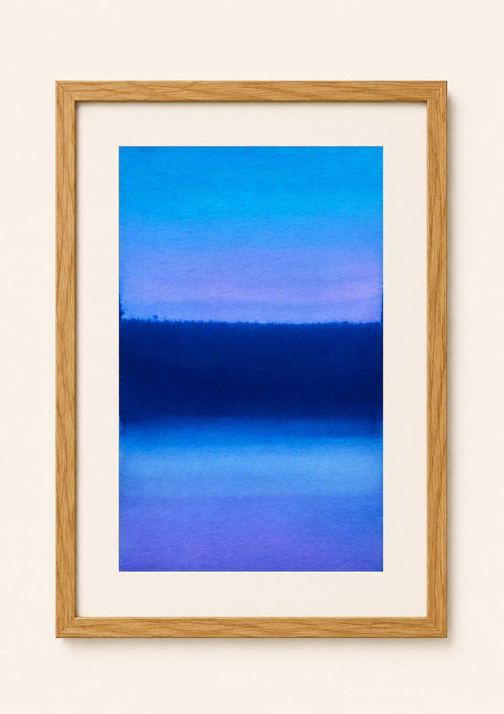 Blue Horizon — Aquarelle originale — A5