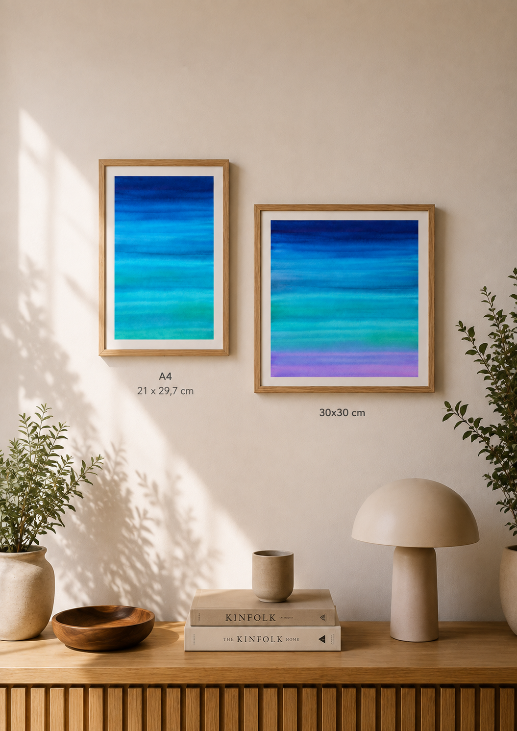 Ocean Storm — Aquarelle originale — 30x30 cm