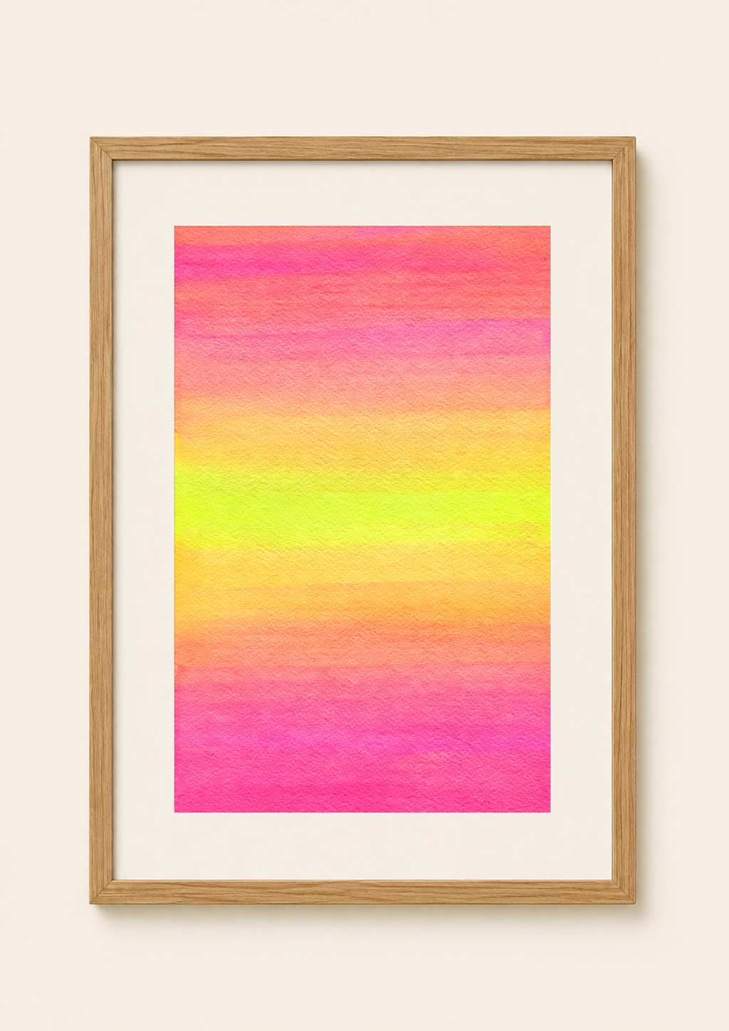 Neon Pulse — Aquarelle originale — A4