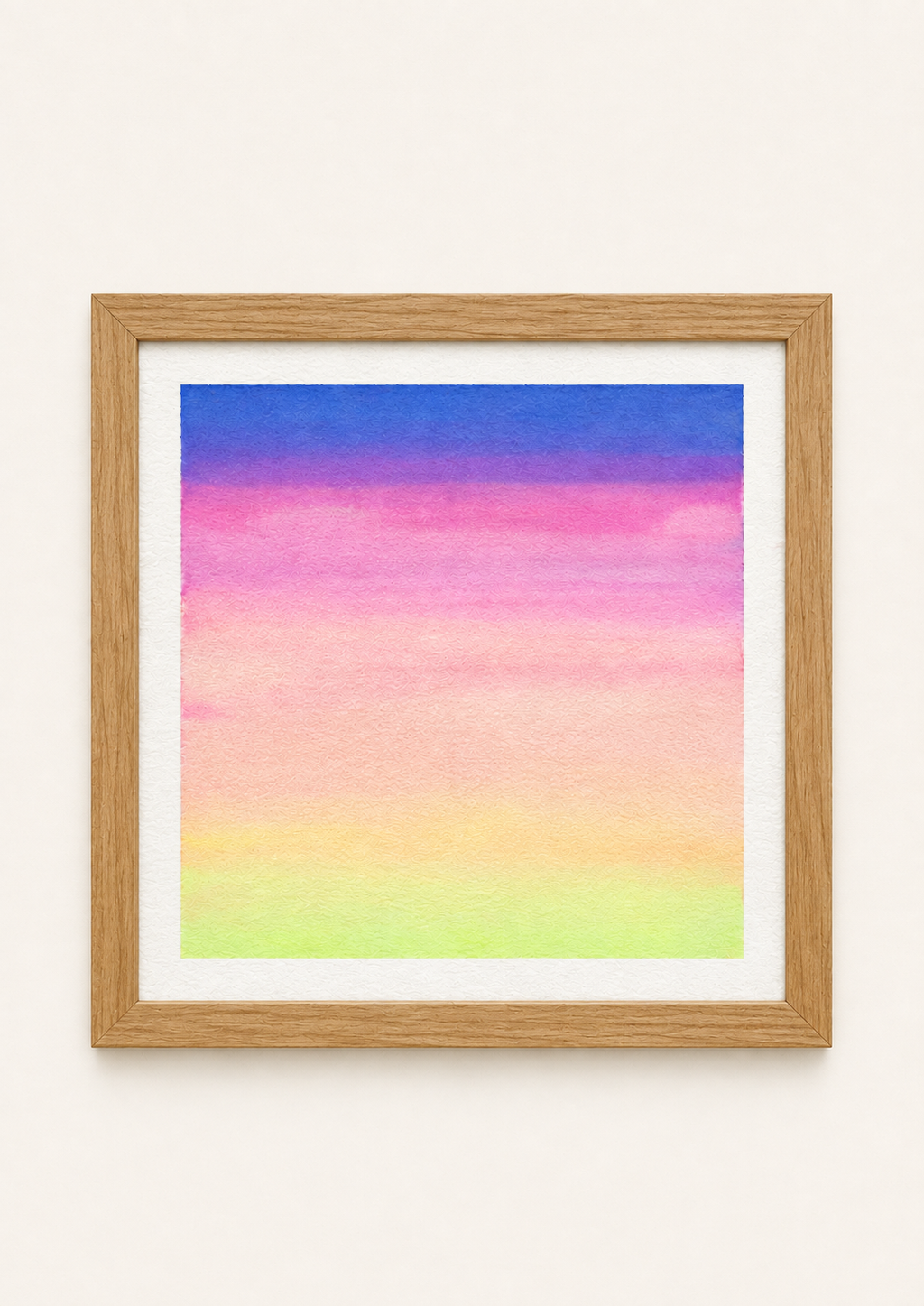 Pastel Glow — Aquarelle originale — 20x20 cm
