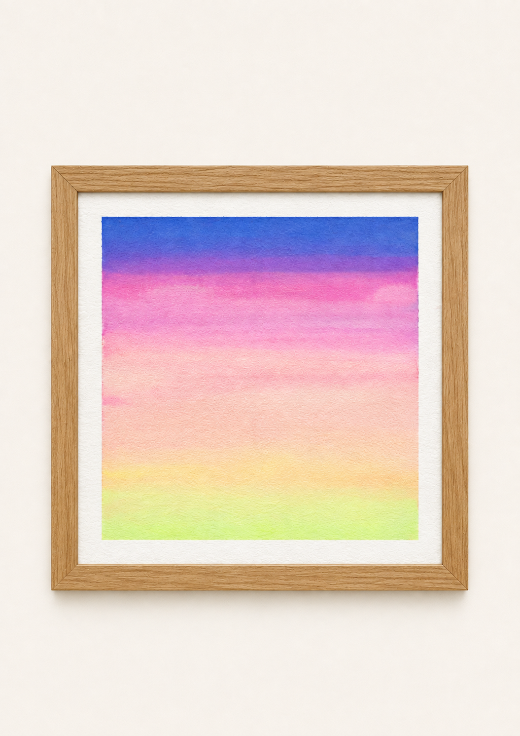 Pastel Glow — Aquarelle originale — 20x20 cm