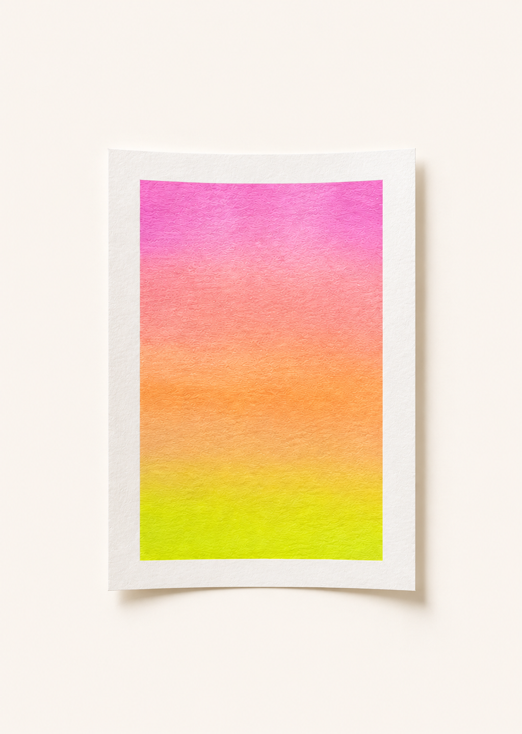 Neon Sunset — Aquarelle originale — A5