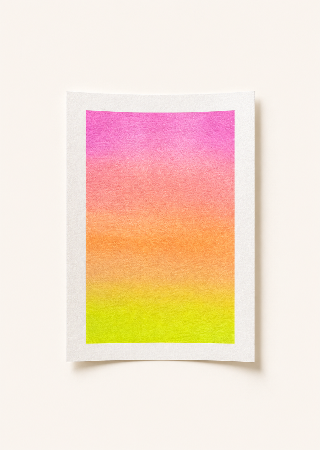 Neon Sunset — Aquarelle originale — A5