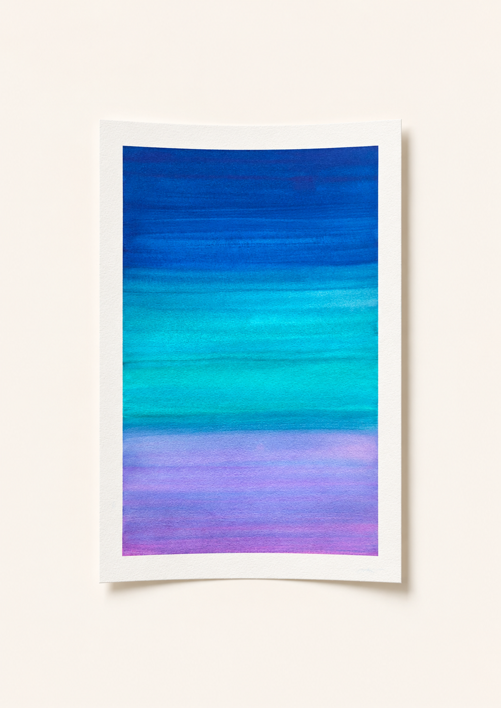 Ocean Twilight — Aquarelle originale — A4