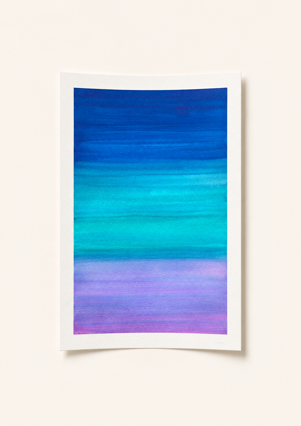 Ocean Twilight — Aquarelle originale — A4