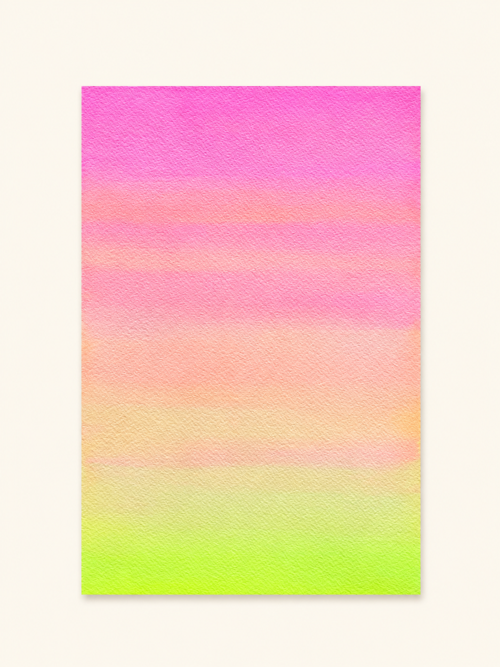 Neon Blush — Aquarelle originale — A4