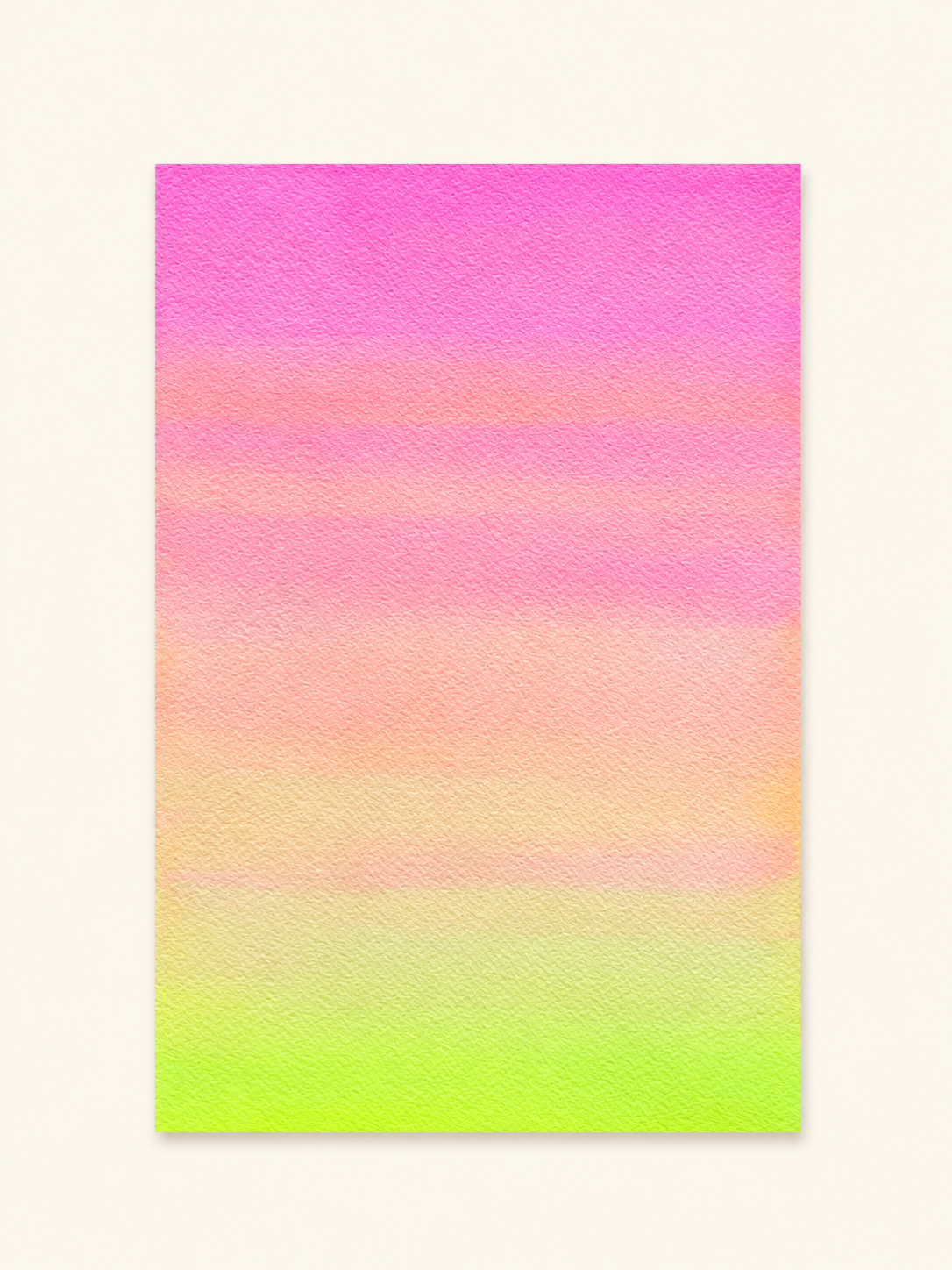 Neon Blush — Aquarelle originale — A4