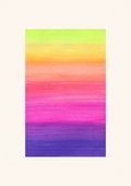 Neon Horizon — Aquarelle originale — A3