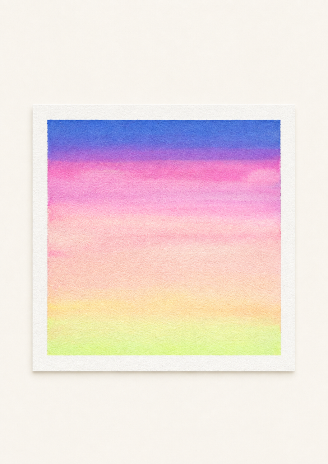 Pastel Glow — Aquarelle originale — 20x20 cm