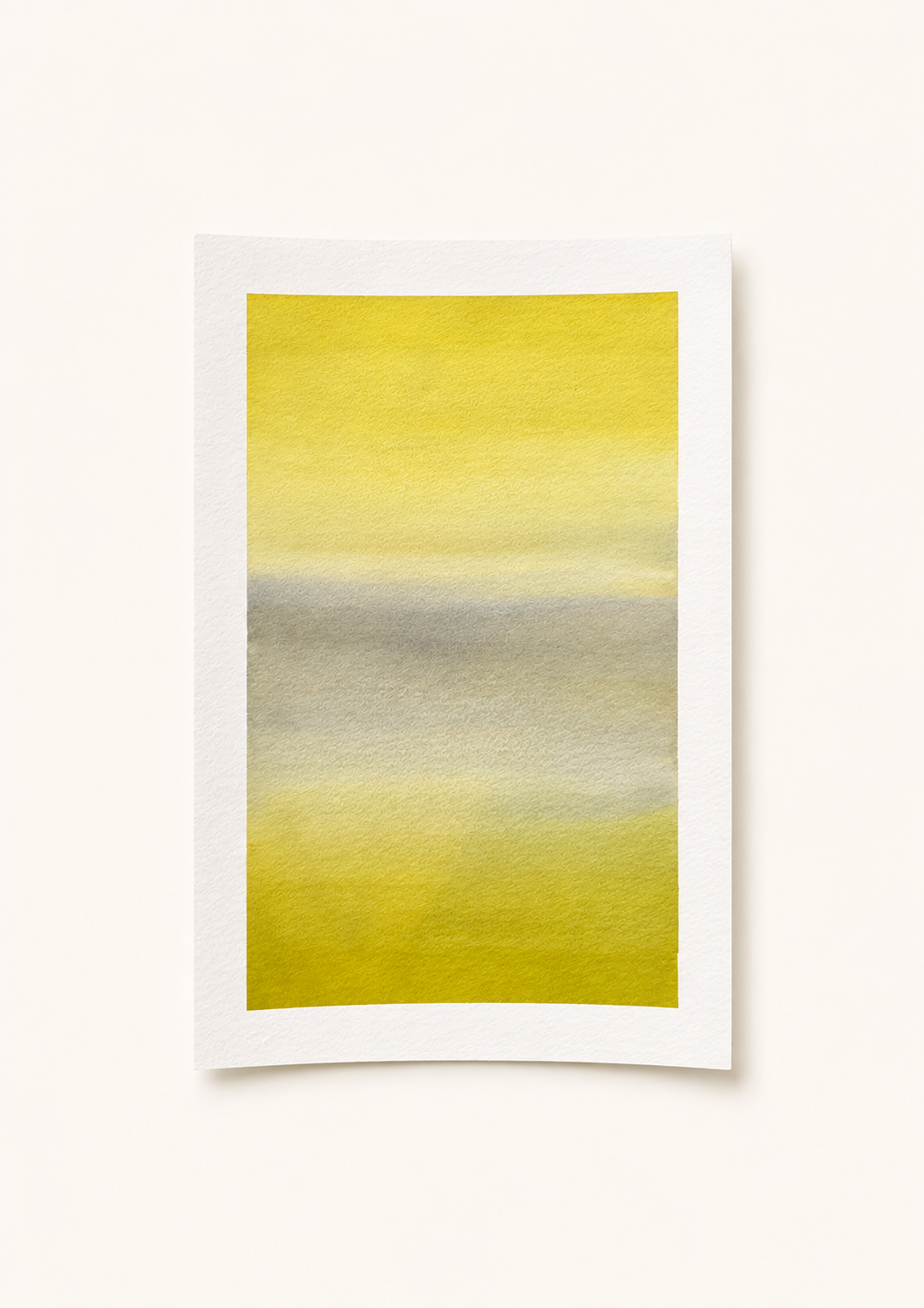 Lime Mist — Aquarelle originale — A5