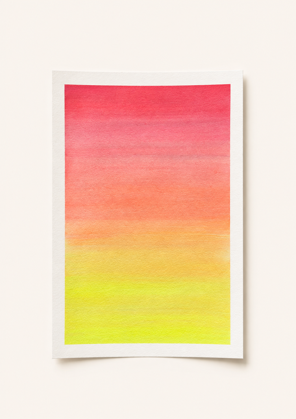 Electric Sunset — Aquarelle originale — A4