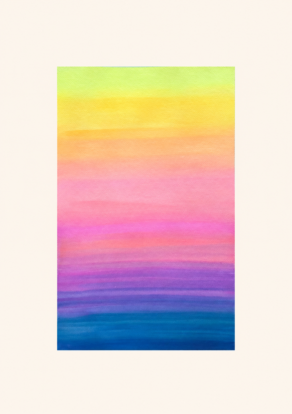 Summer Sunset — Aquarelle originale — A3