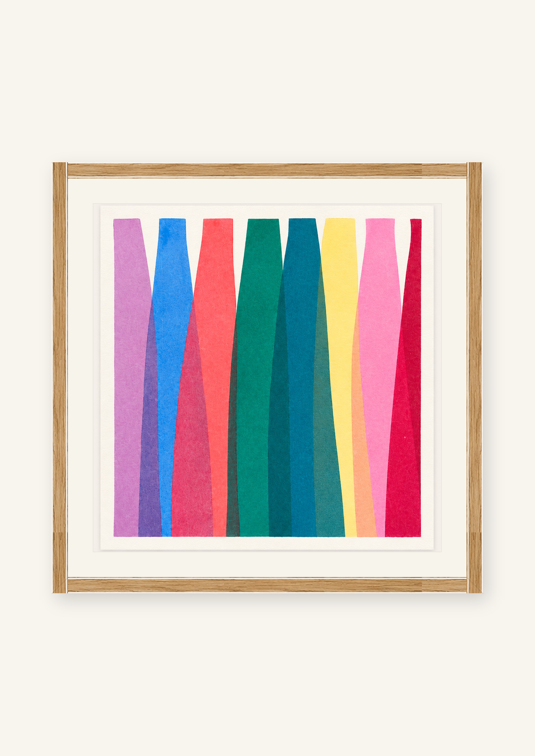 Ritmo Arcoíris — Acrylique originale — 30x30 cm